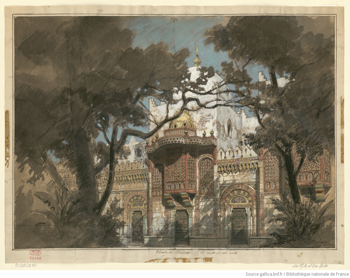 Les mille et une nuits : féerie en trois actes et trente et un tableaux par Philippe Chaperon. Paris : Théâtre du Châtelet